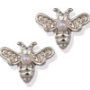 Silver Stud Earrings by Laura Janelle - Bumble Bee