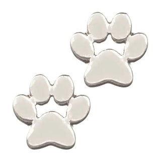 Silver Stud Earrings by Laura Janelle - Paw