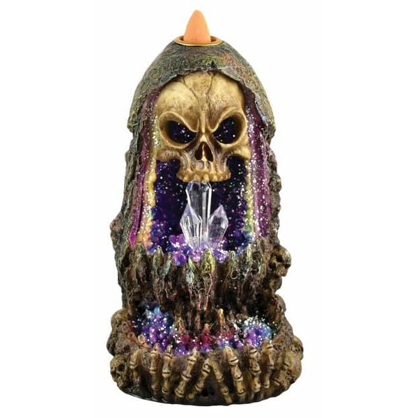 Skull Back Flow Burner With LED