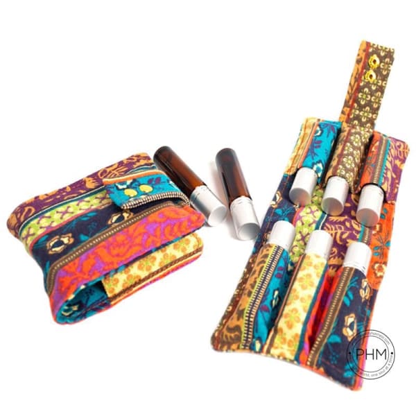 Small Boho Wallet Essential Oil Case - Carrying