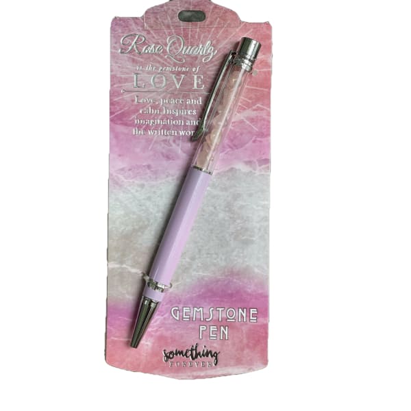 Something Forever Crystal Ink Pens - Rose Quartz Done