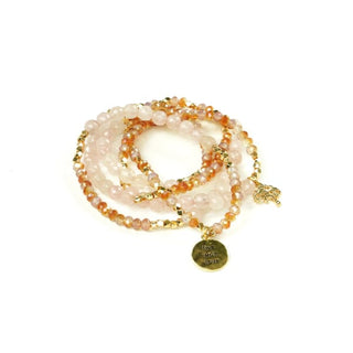Soul Stacks Wrap Bracelet & Necklace - Live with Love Rose