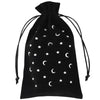 Stars and Moon Black Velvet Tarot Card Bag - Cards