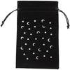 Stars and Moon Black Velvet Tarot Card Bag - Cards