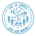 Life Is Simple (Blue/White)