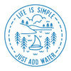 Stickers by Stickerlishious - Life Is Simple (Blue/White)
