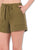 Summer Love Dusty Olive Cotton Shorts - Done