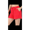 Summer Love Ruby Red Cotton Shorts - Done