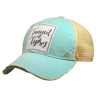 Tanned & Tipsy Distressed Trucker Hat