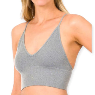 Elizabeth Bralette - Heather Gray / S | M - Clothing