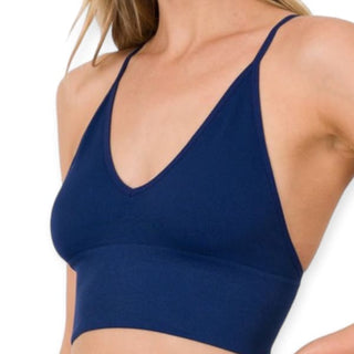 Elizabeth Bralette - Navy / S | M - Clothing