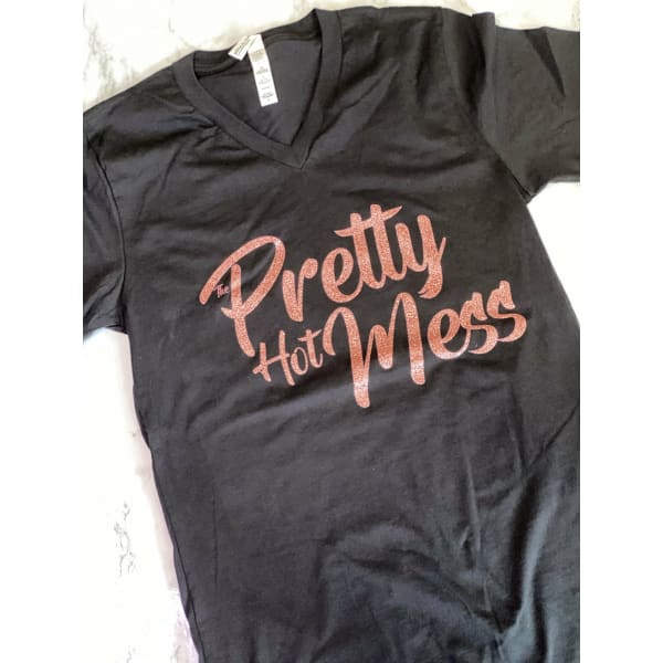 The Pretty Hot Mess Exclusive T Shirt - SMALL / Rose Gold