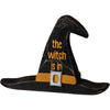 The Witch is In Wooden Hat - block sign