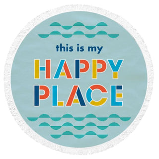 This Spot Is Taken Round Beach Blanket - My Happy Place