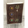 Three Stoned Leather Journal - journal