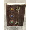 Three Stoned Leather Journal - journal