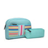 Toni Neoprene Striped Cosmetic Bag by Jen and Co. - Headed