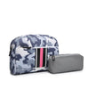 Toni Neoprene Striped Cosmetic Bag by Jen and Co. - Blue