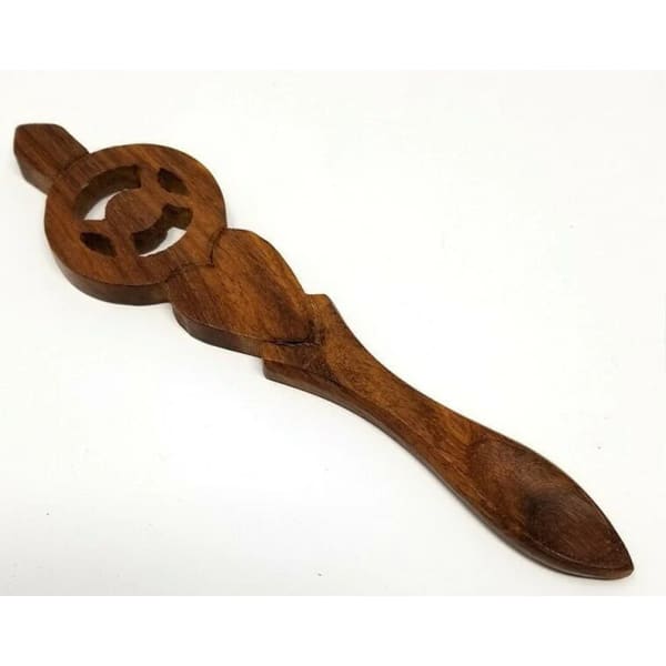 Triple Moon Carved Wood Spoon