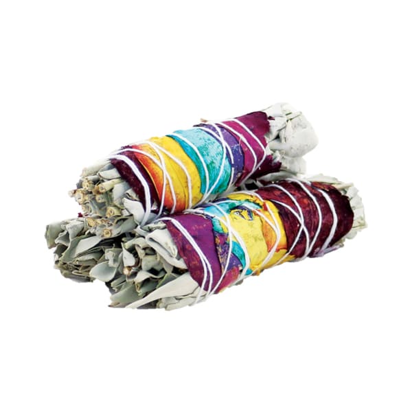White Sage w/Multi Colored Roses