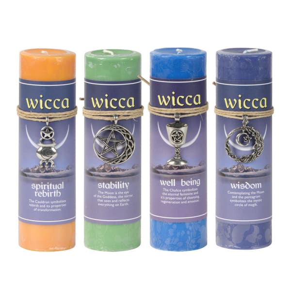 Wicca Pewter Pendant Candles - Candle
