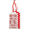 Wine Glass Bottle Tag - Holiday