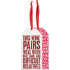 Wine Pairs Bottle Tags - Holiday