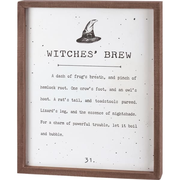 Witches’ Brew Inset Box Sign