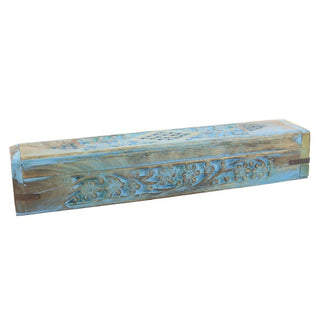 Wooden Incense Burner Box 12’’ - Blue