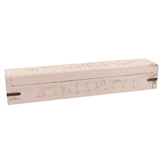 Wooden Incense Burner Box 12’’ - White