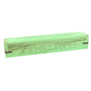 Wooden Incense Burner Box 12’’ - Green
