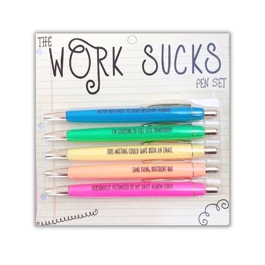 Work Sucks Snarky Ink Pen Set - Pens