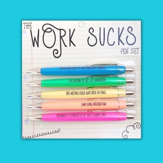 *Work Sucks Snarky Ink Pen Set - Pens