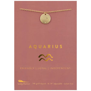 Zodiac Necklaces by Lucky Feather - Aquarius - Done