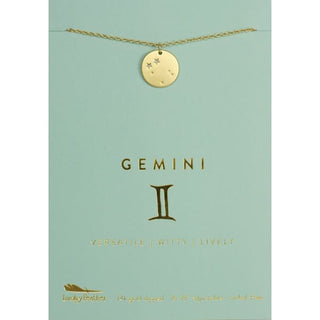 Zodiac Necklaces by Lucky Feather - Gemini - Done